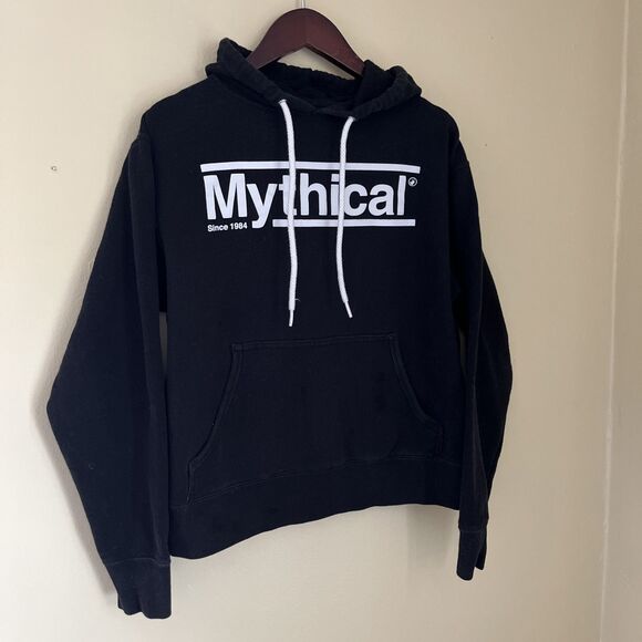 MYTHICAL The Minimalist Hoodie GMM Good Morning, Black/White- Size XS - Picture 2 of 6